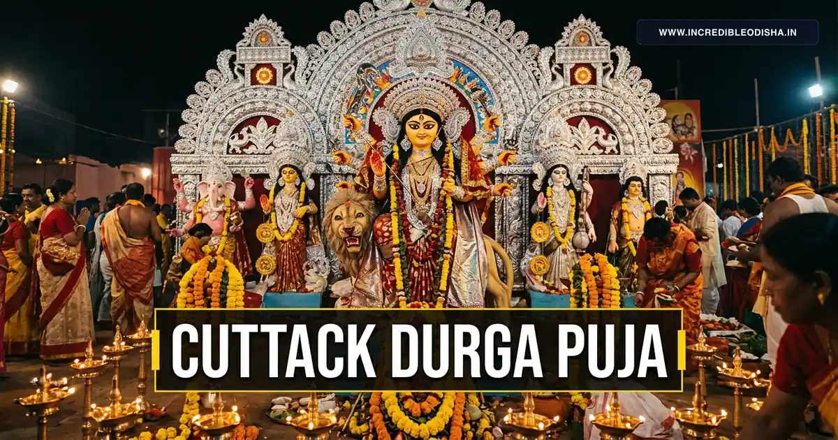Featured image for Cuttack Durga Puja 2026: Famous Chandi Medha Pandals, History, and Immersion Guide