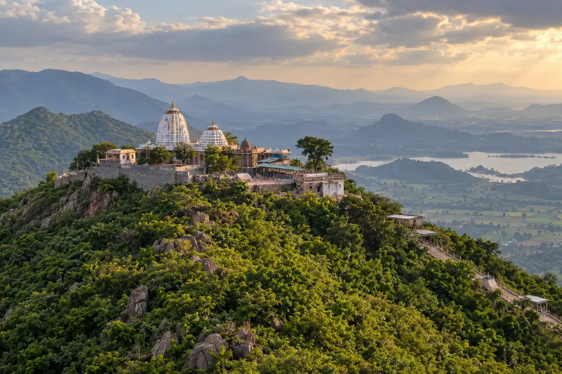 The Tara Tarini shrine sits above the green hills of Ganjam