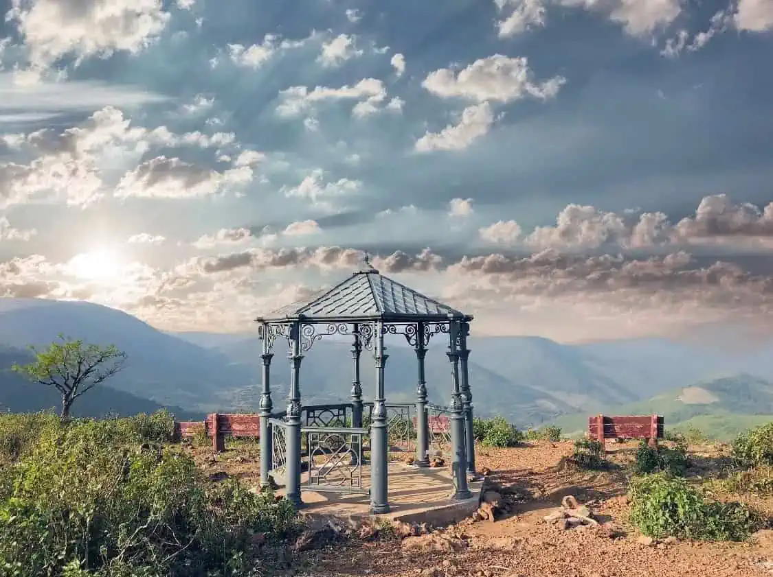 A breathtaking view from the Deomali Hills viewpoint overlooking the valley
