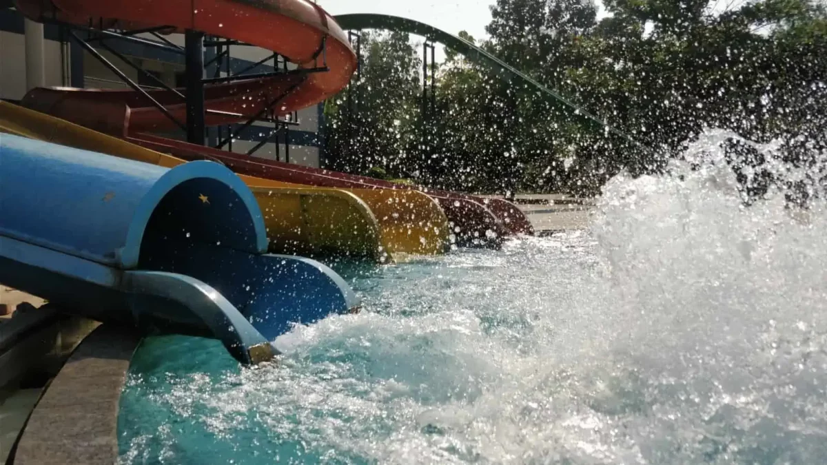 High speed water slide at Ocean World Bhubaneswar