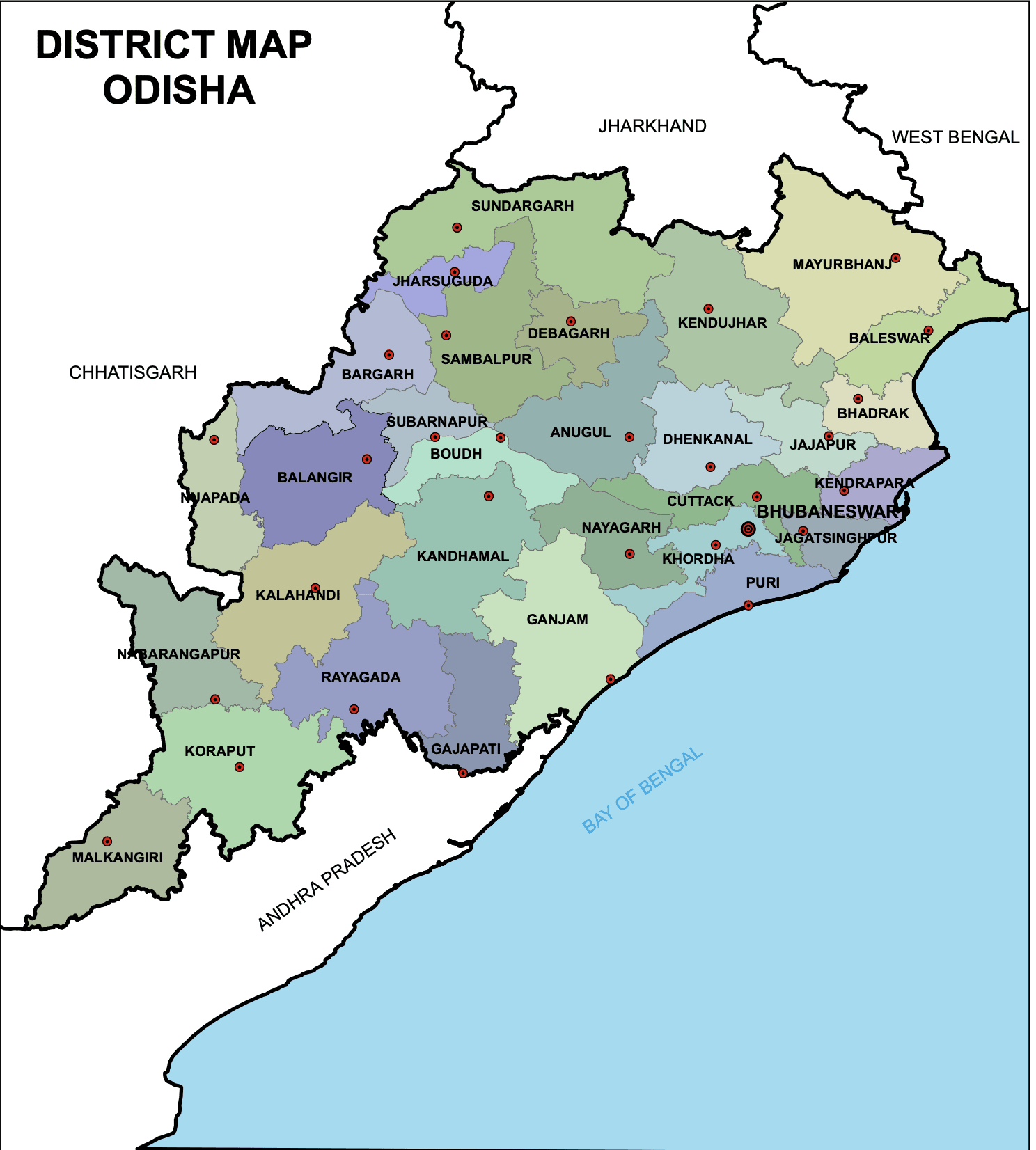 Odisha Map Best Tourist Destinations River Road And Rail Networks   Odisha Map 