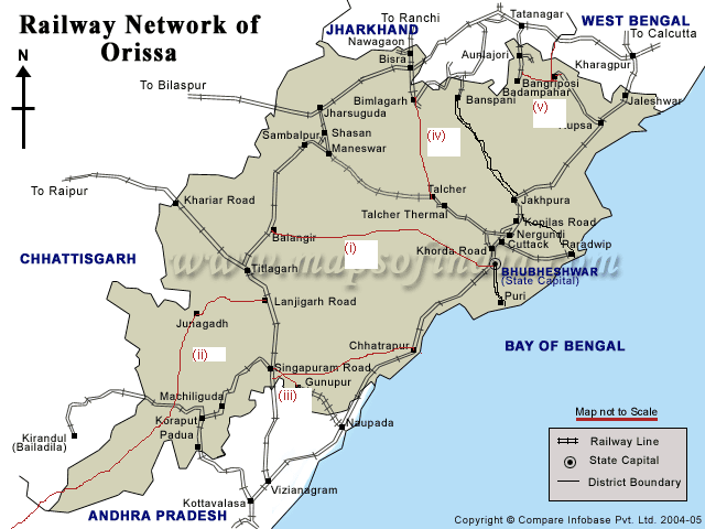 Rail Network Map Odisha