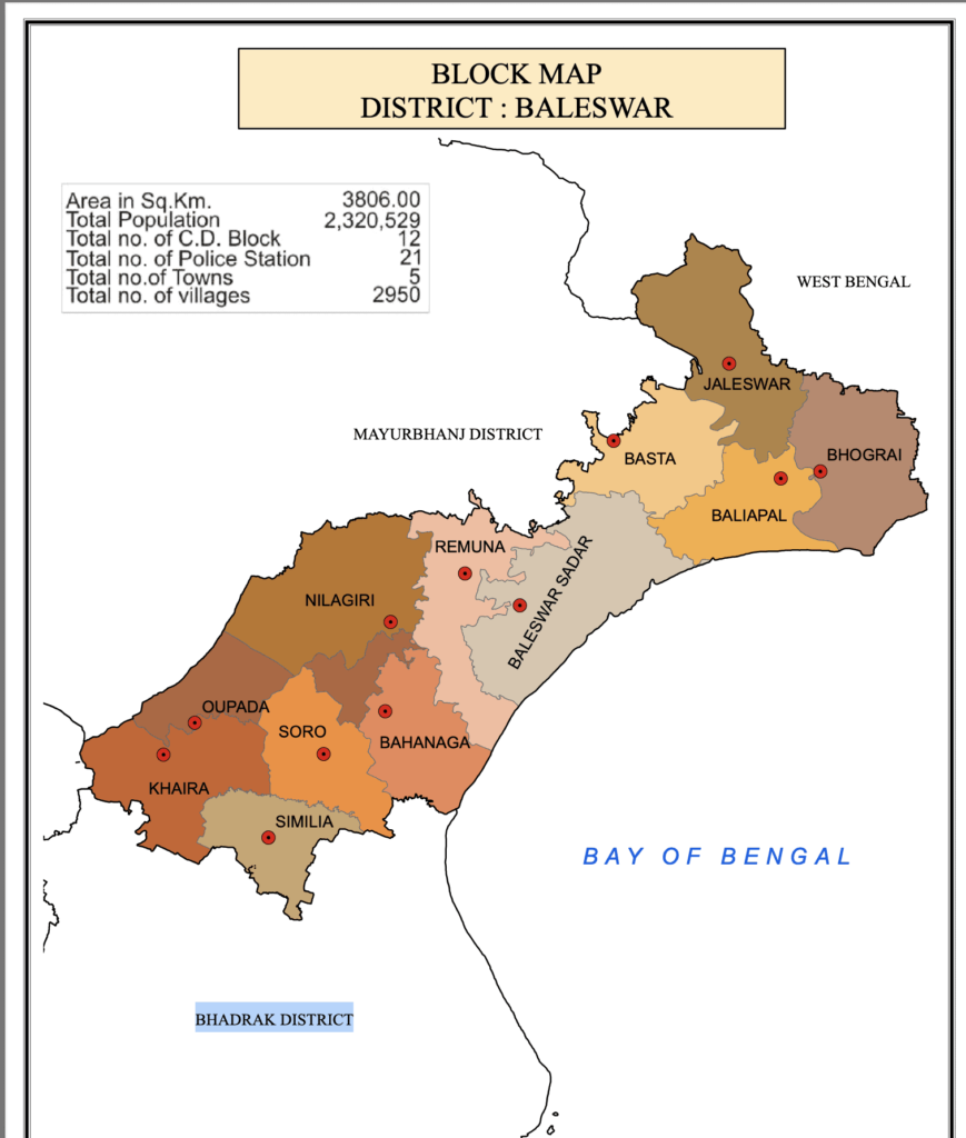 Baleswar District Map