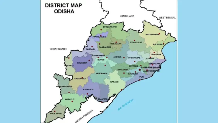 Odisha Map: Best Tourist Destinations, River, Road, and Rail Networks