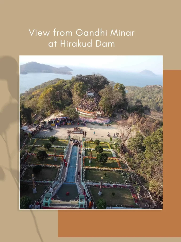 View from Gandhi Minar in Hirakud Dam